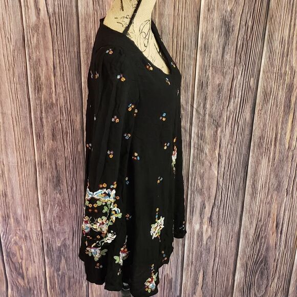 Free People Flowy Floral Embroidered Dress, Sz Small - Picture 8 of 15